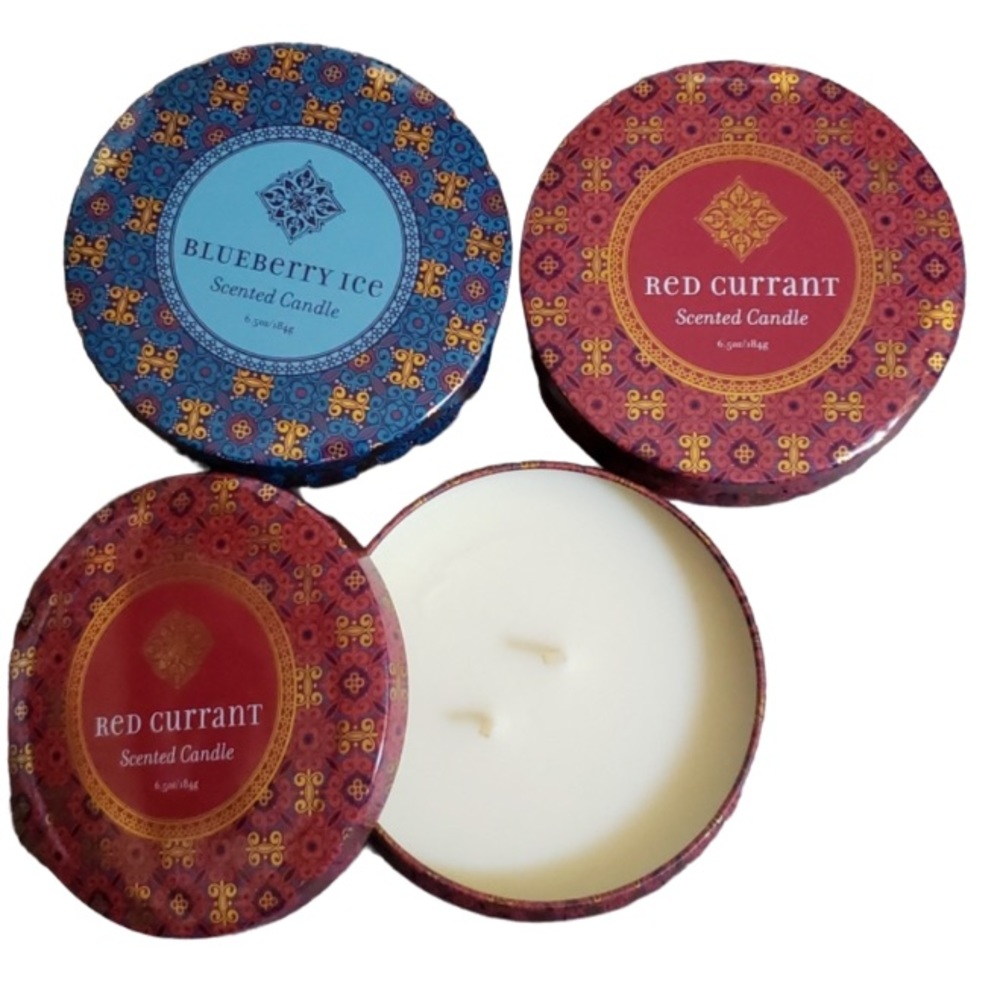 NWT Set of 3 Scented Candles in Beautiful Tins